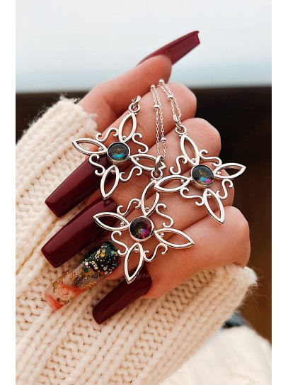 Large Witches Knot 'Sabrina' Mystic Topaz necklace