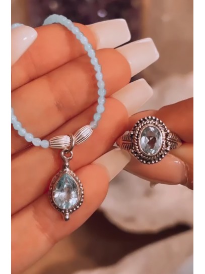 Collar 'Anokhi' de Aguamarina