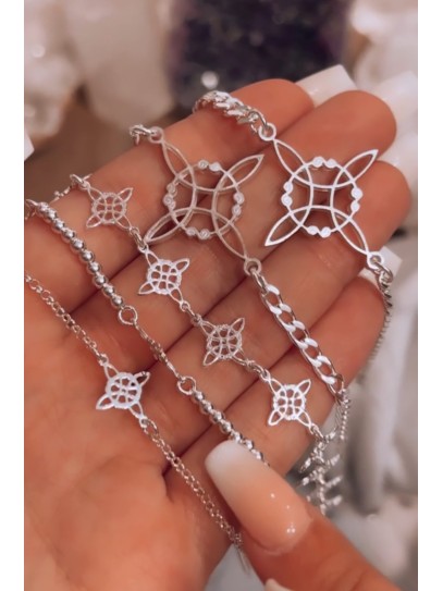 Polsera 'Agatha' de Nus Bruixes i plata