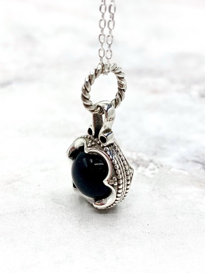 Black Tourmaline 'Gotland' necklace