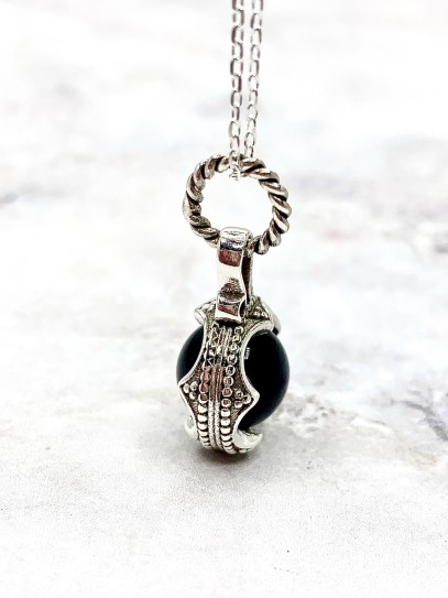 Black Tourmaline 'Gotland' necklace