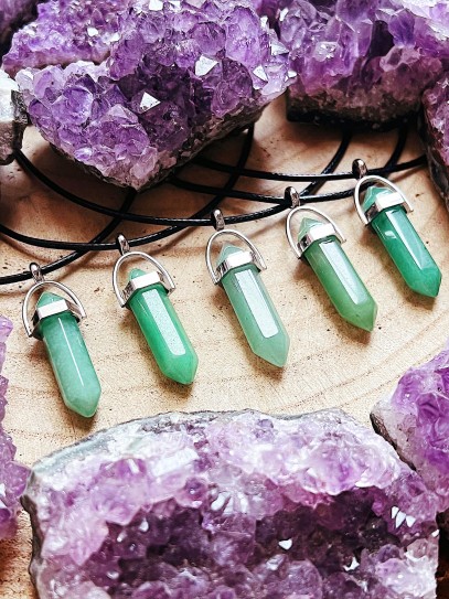 Collaret 'Ananya' de Punta de Quars verd