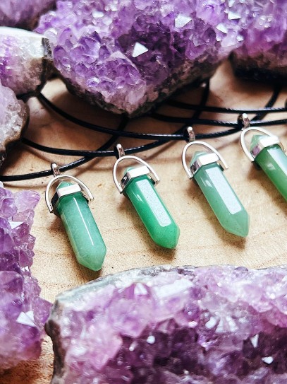 Collaret 'Ananya' de Punta de Quars verd