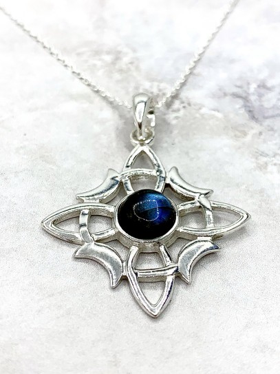 Witches Knot and Labradorite 'Wanda' necklace