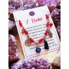 Pulsera de los 7 nudos de protección y charms de la suerte