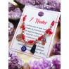 Pulsera de los 7 nudos de protección y charms de la suerte