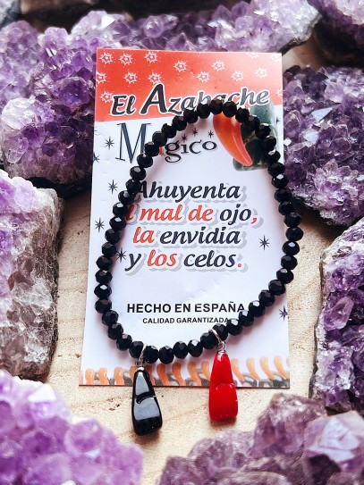 Pulsera de Azabache de protección con puño figa
