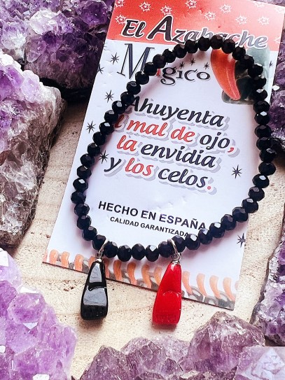 Pulsera de Azabache de protección con puño figa