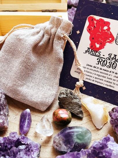 Kit of 6 horoscope stones: Aries - Red Jasper