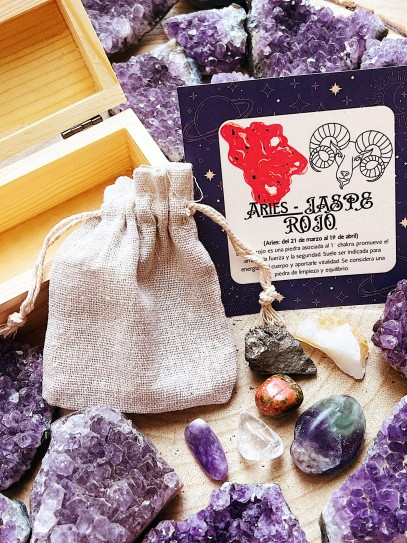 Kit of 6 horoscope stones: Aries - Red Jasper