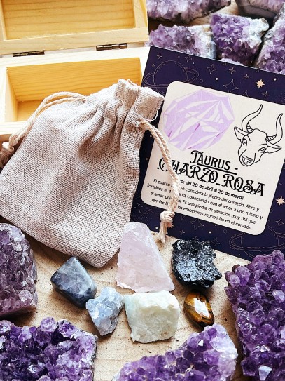Kit 6 piedras de los horóscopos: Tauro - Cuarzo rosa