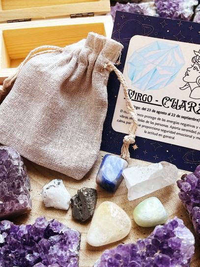 Kit 6 piedras de los horóscopos: Virgo - Cuarzo blanco
