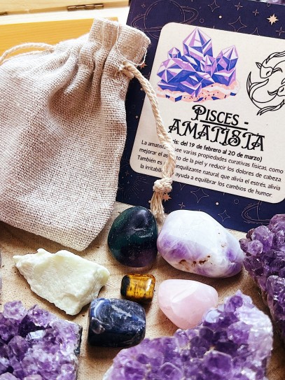 Kit 6 piedras de los horóscopos: Piscis - Amatista