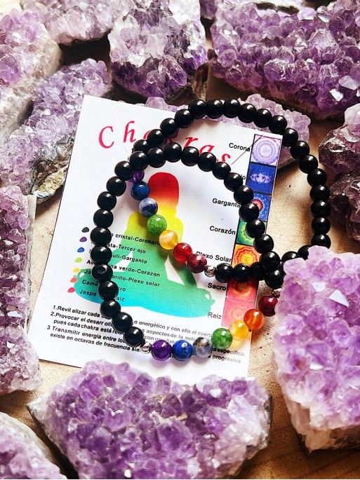 7 Chakras Bracelet 6mm | Balancing, cleaning and unblocking