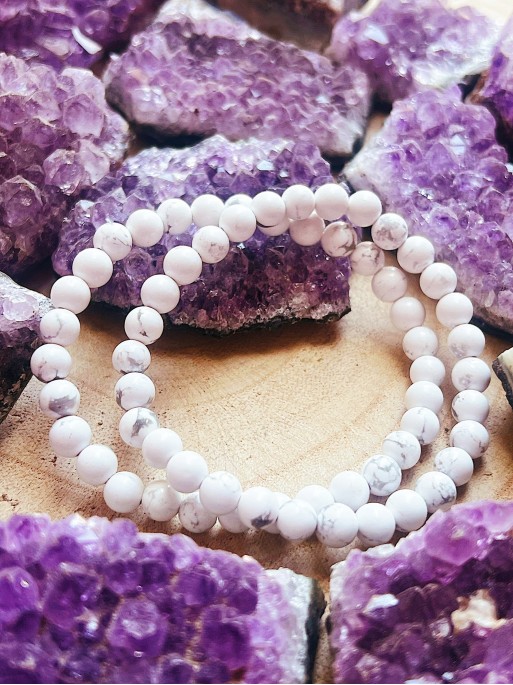 Howlite 'Asha' bracelet 6mm | Relaxation