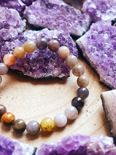 Pulsera 'Asha' de Cuarzo ahumado 8mm | Limpieza y trabajo