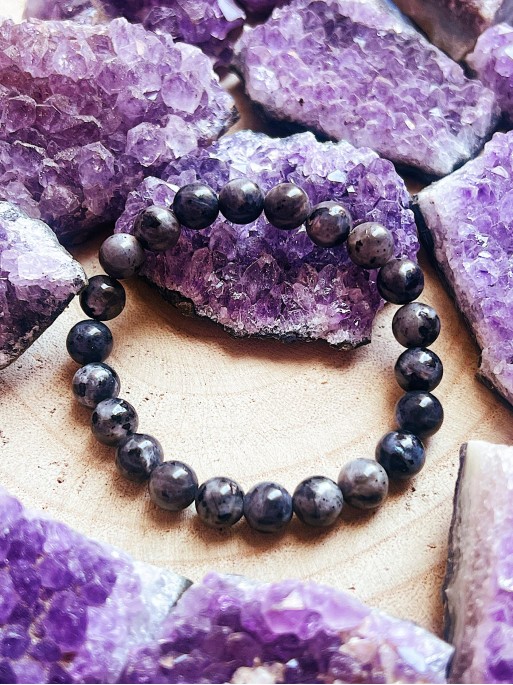 Pulsera 'Asha' de Labradorita 8mm | Protección e intuición