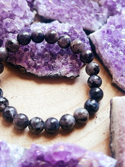 Pulsera 'Asha' de Labradorita 8mm | Protección e intuición