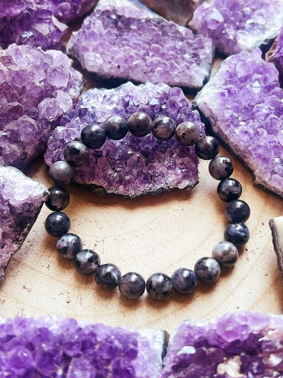 Pulsera 'Asha' de Labradorita 8mm | Protección e intuición