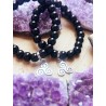 Black Onyx 'Asha' bracelet with Trisquel 8mm | Protection and evil eye