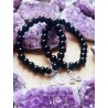 Black Onyx 'Asha' bracelet with Trisquel 8mm | Protection and evil eye