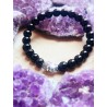 Pulsera 'Asha' de Ónix negro con Buda 8mm | Protección y mal de ojo