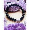 Pulsera 'Asha' de Ónix negro con Buda 8mm | Protección y mal de ojo