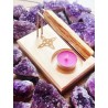 Soporte quemador de Palo Santo y Sahumerio de madera - Nudo de Bruja