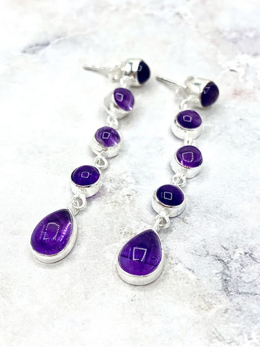 Amethyst 'Iniya' earrings
