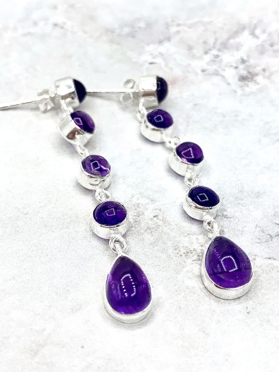 Amethyst 'Iniya' earrings