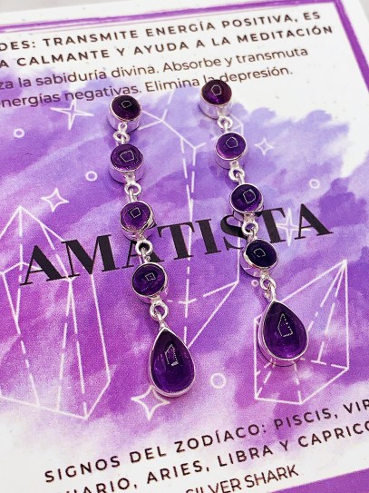 Amethyst 'Iniya' earrings