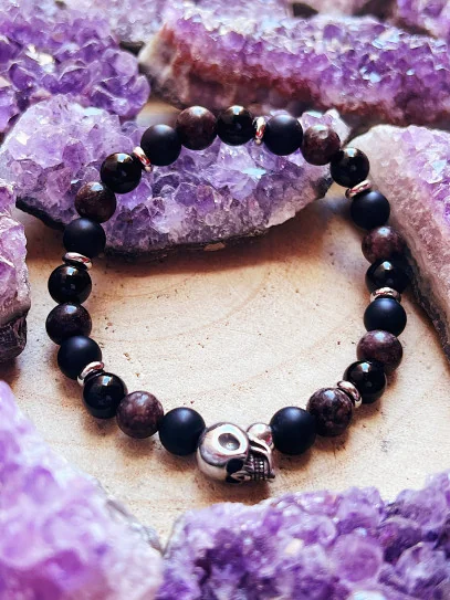 Pulsera 'Owen' de Ónix negro 8mm | Protección y mal de ojo
