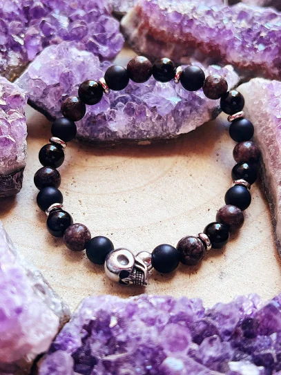Pulsera 'Owen' de Ónix negro 8mm | Protección y mal de ojo