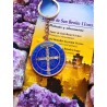 Saint Benedict Medal Keychain: blue health