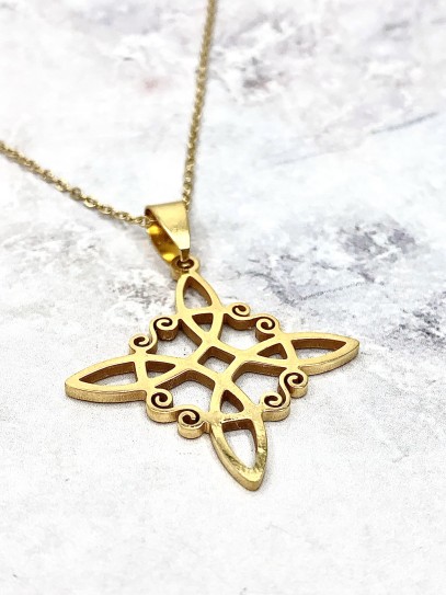 Collar 'Agatha' de Nudo Brujas dorado