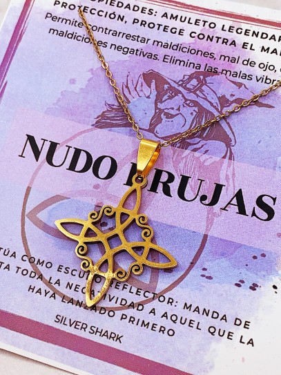Collar 'Agatha' de Nudo Brujas dorado