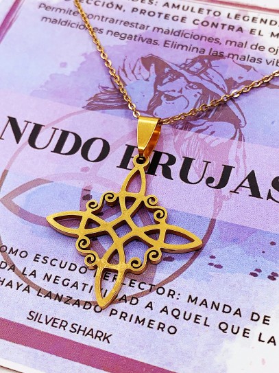 Collar 'Agatha' de Nudo Brujas dorado