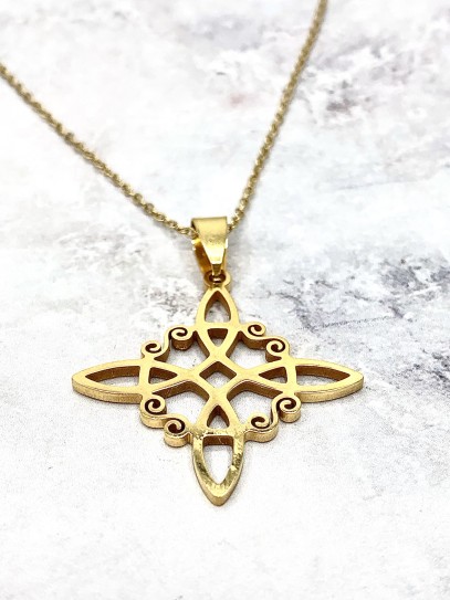 Collar 'Agatha' de Nudo Brujas dorado