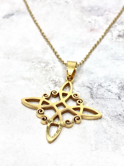 Collar 'Agatha' de Nudo Brujas dorado