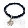 Pulsera 'Elly' de Tetragramatón y Ónix negro 6mm | Protección