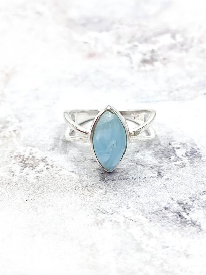 Anillo 'Alia' de Larimar