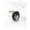 Anillo 'Vanisha' de Cuarzo rutilado con Turmalina