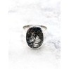 Anillo 'Vanisha' de Cuarzo rutilado con Turmalina