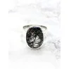 Anillo 'Vanisha' de Cuarzo rutilado con Turmalina