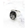 Anillo 'Vanisha' de Cuarzo rutilado con Turmalina
