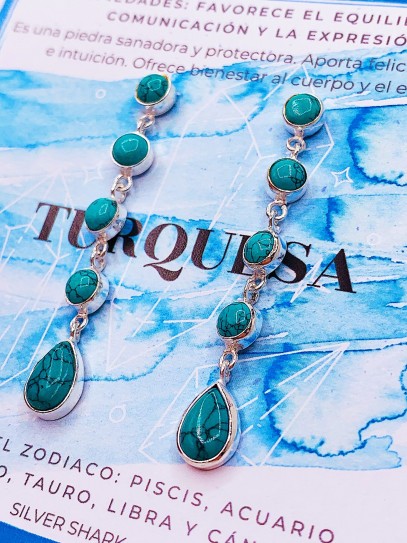 Arracades 'Iniya' de Turquesa