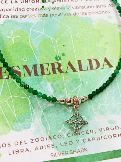 Pulsera 'Glinda' de Nudo Brujas y Esmeralda