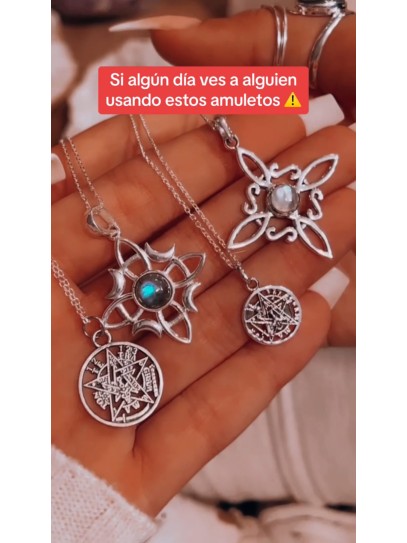 Witches Knot and Labradorite 'Wanda' necklace