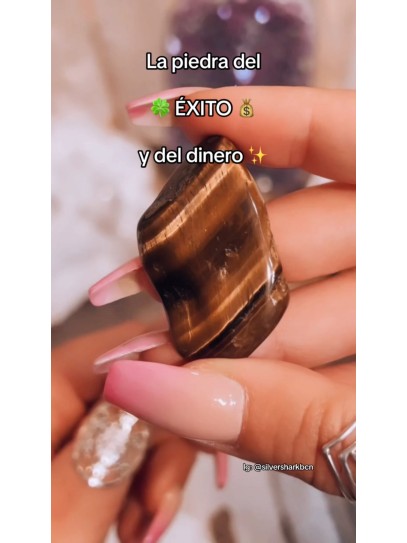 Rodado de Ojo de Tigre mediano | Protección y suerte