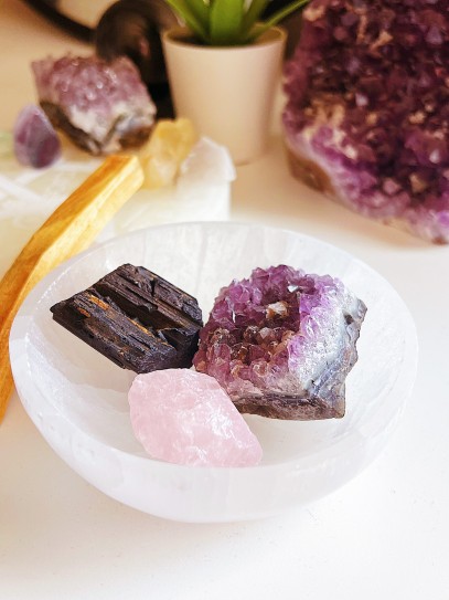 Pack dormitori minerals: Bol de Selenita netejadora